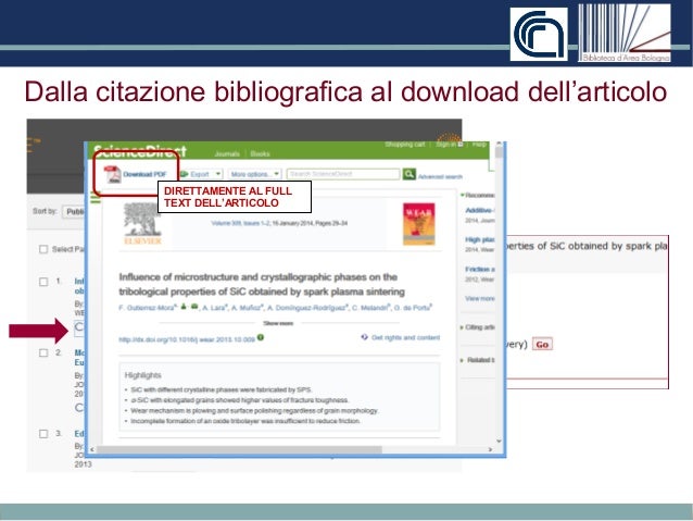 SCARICARE ARTICOLI CON DOI